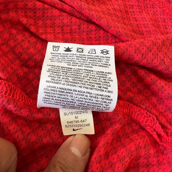 Nike Men's Running Shirt Dri-Fit Touch Tailwind Stripe Pocket Size M - Picture 10 of 11